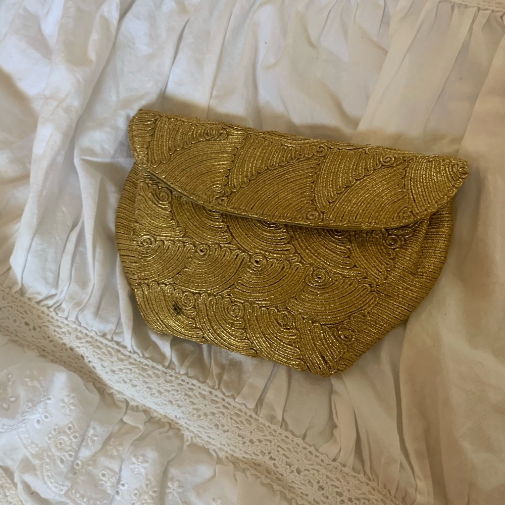 Gold vintage clutch